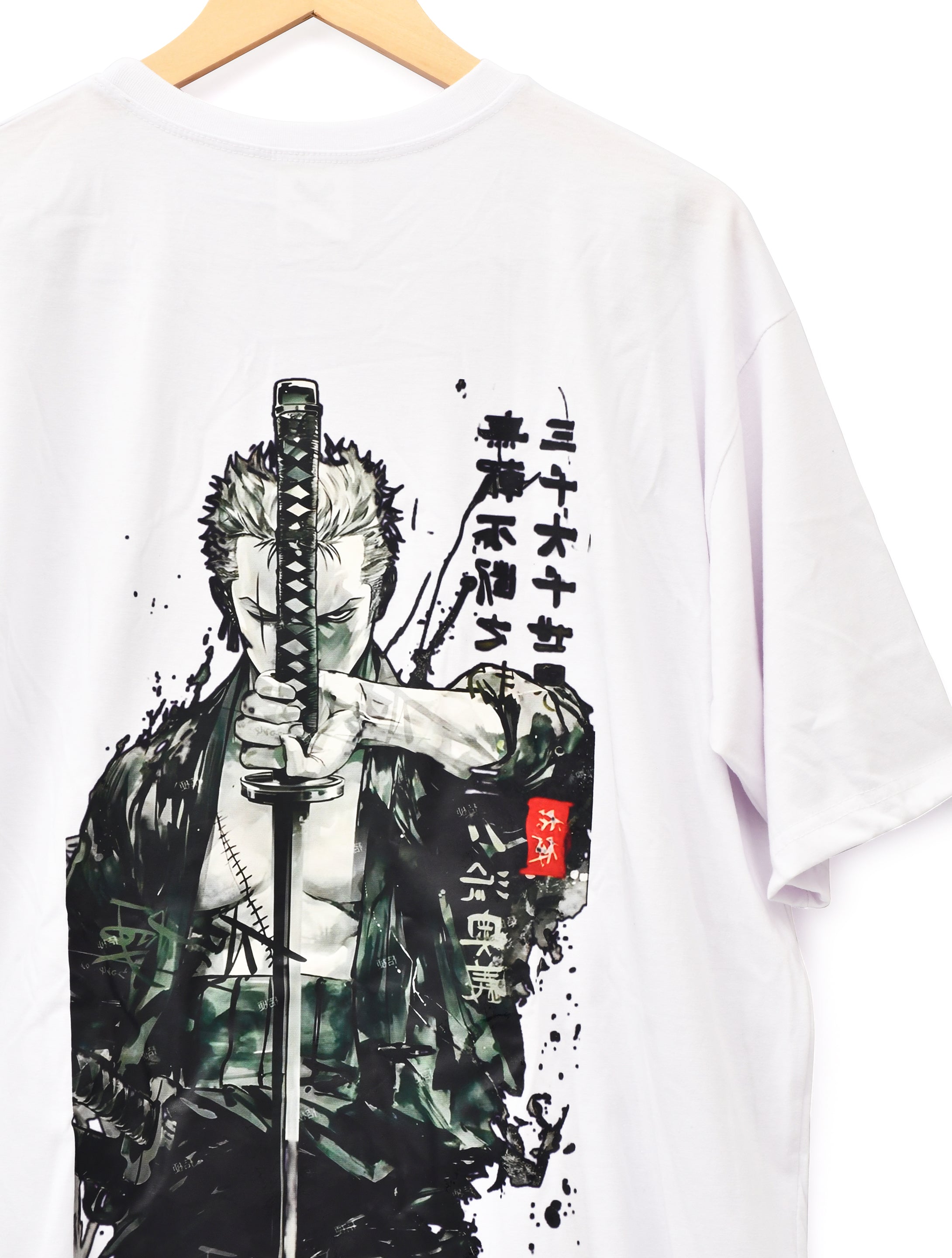 Kaloth cotton oversized men's white printed T-shirt