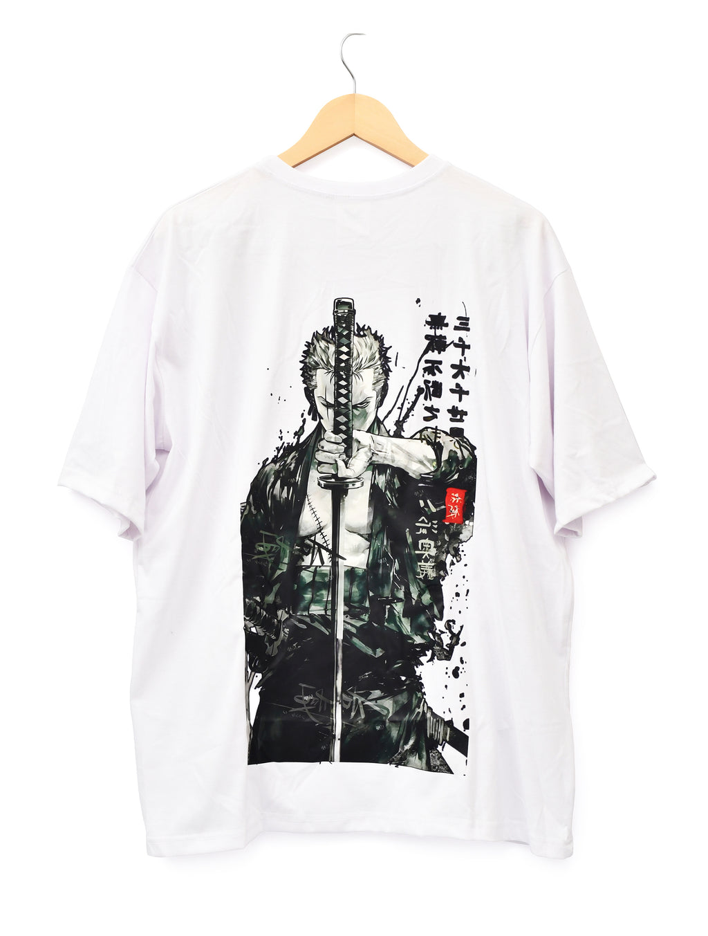 Kaloth cotton oversized men's white printed T-shirt
