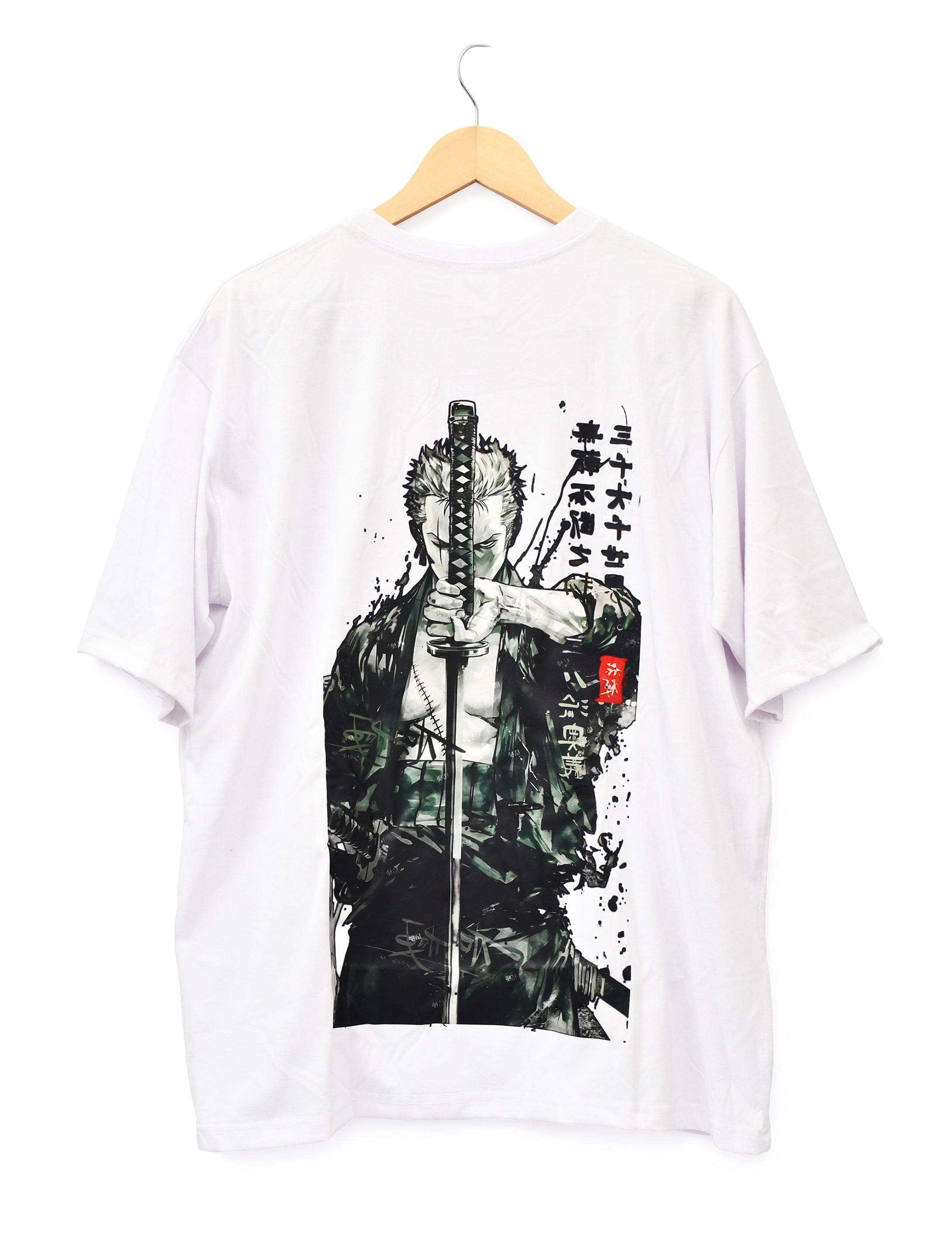 Kaloth cotton oversized men's white printed T-shirt