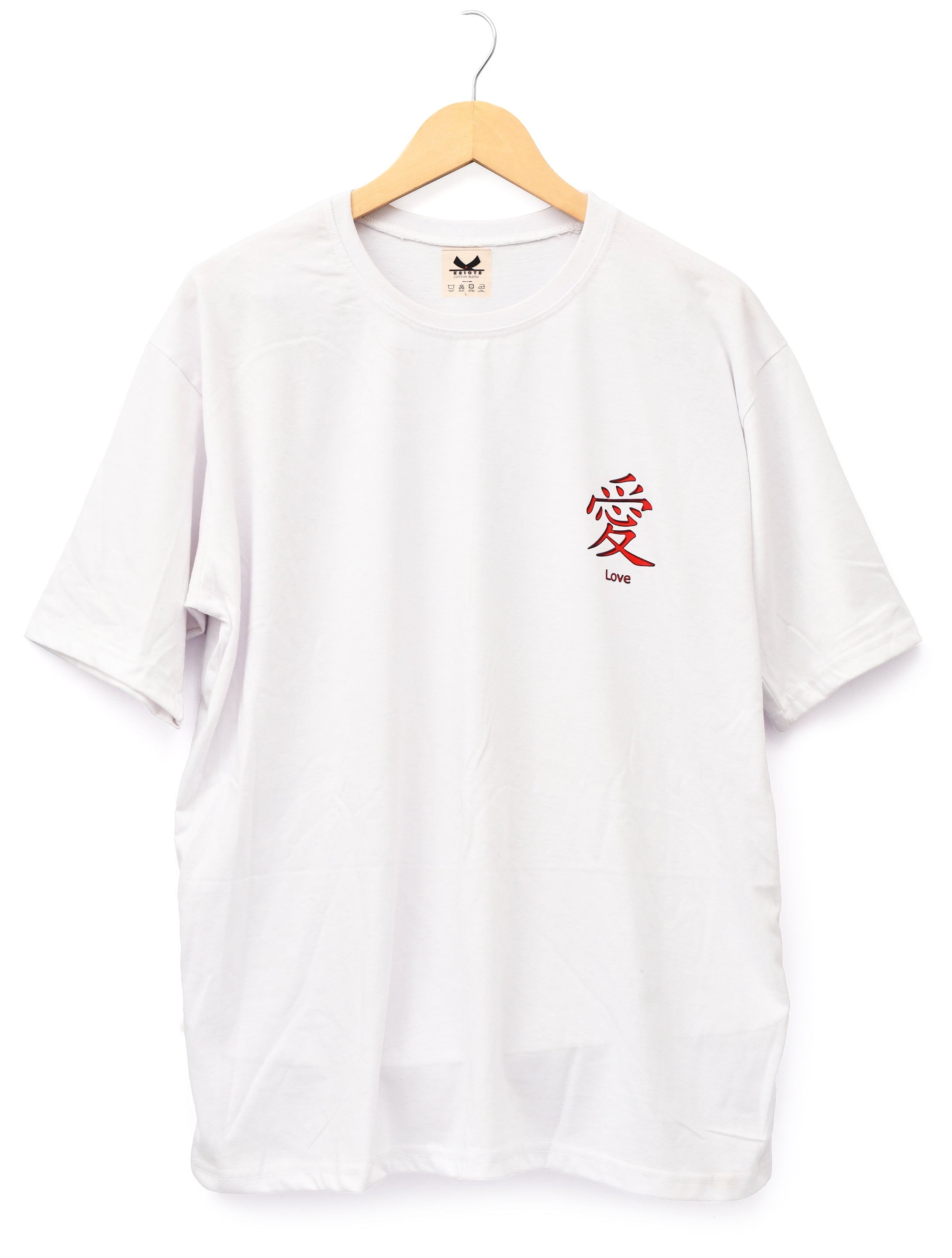 Kaloth cotton oversized men's white printed T-shirt