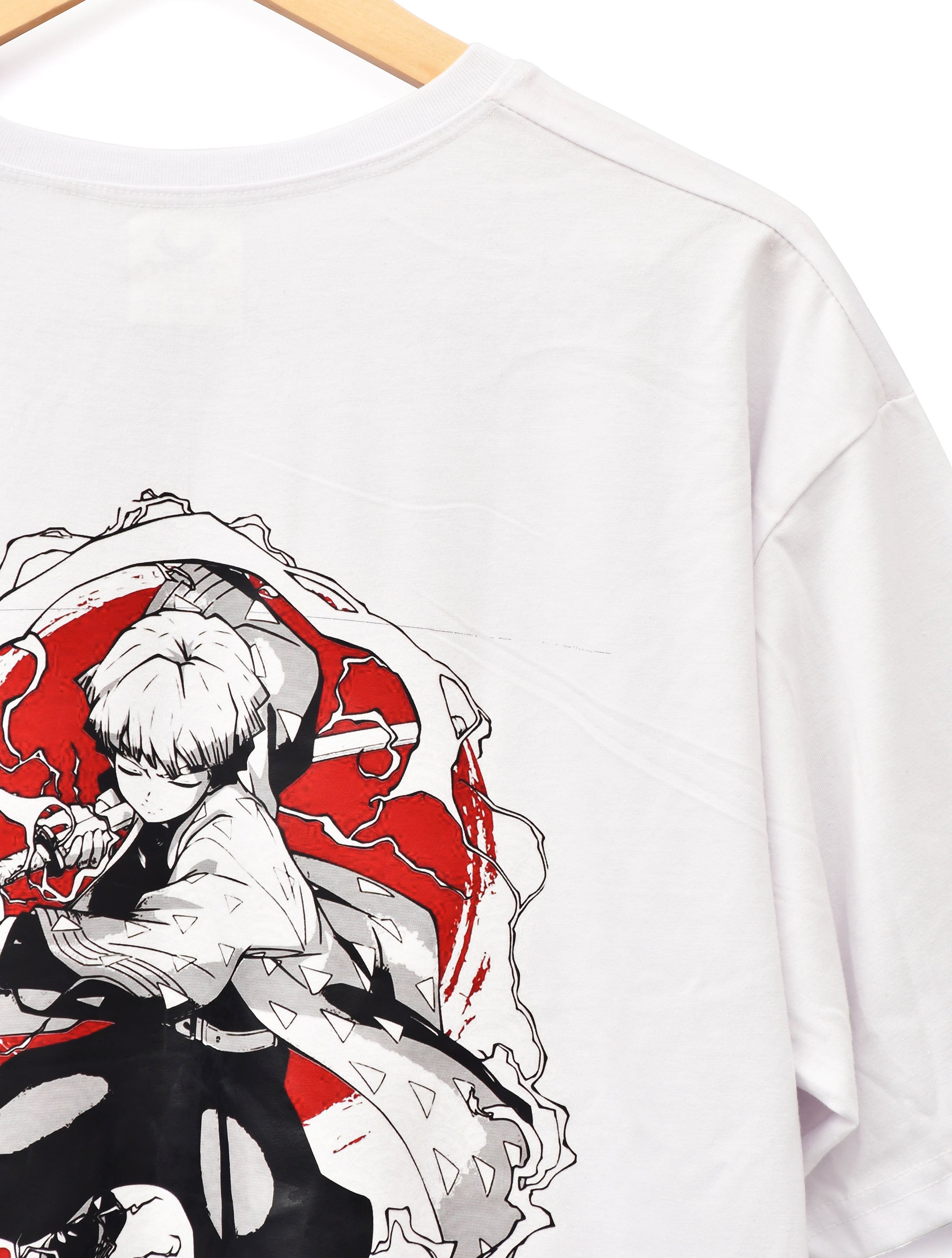 Kaloth cotton oversized men's white printed T-shirt